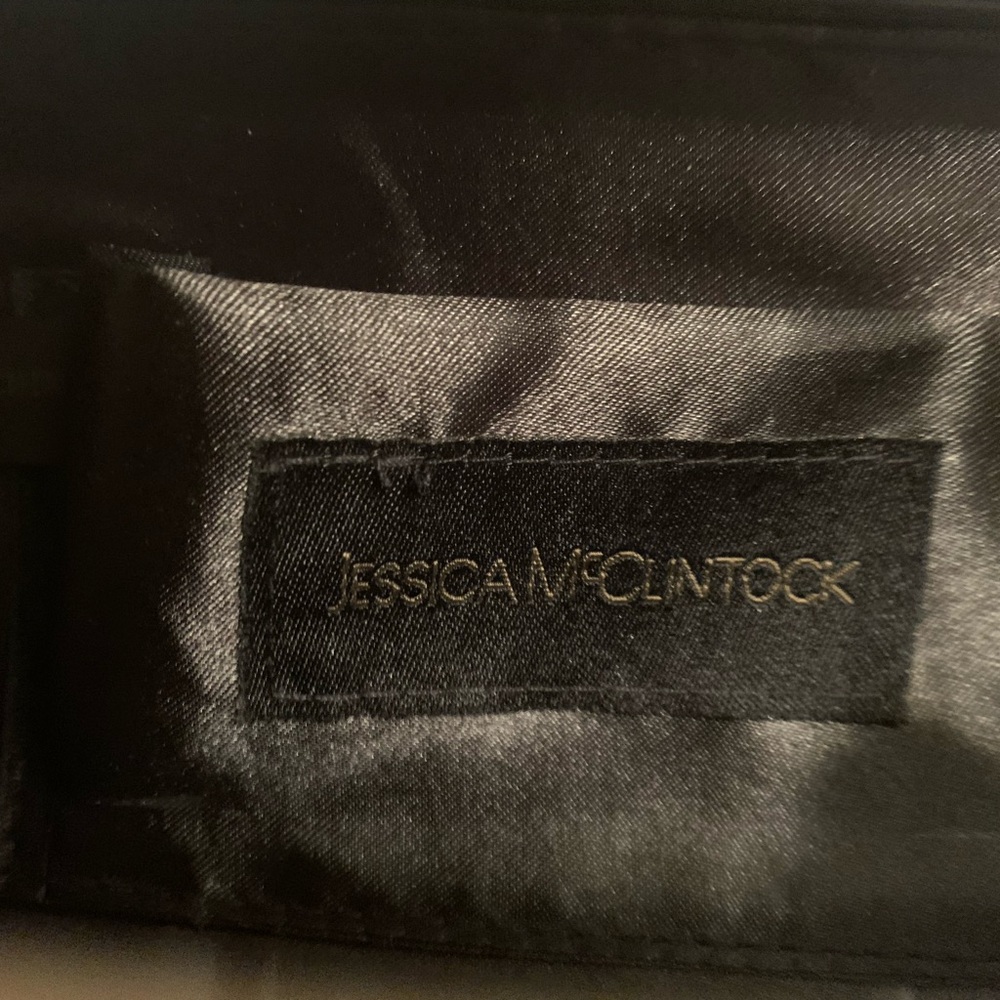 JESSICA McCLINTOCK elegant black  Mesh with beaded detailing clutch LNWOT - Picture 3 of 12